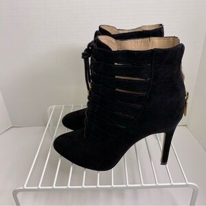 Women’s BCBGeneration PL-Bilini-X Black Heeled Suede Bootie Size 8.5
